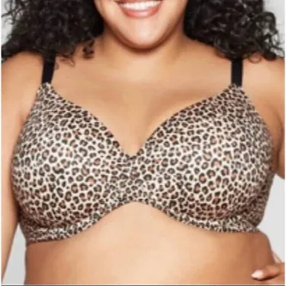 Auden size 44C Full coverage Lightly lined T-shirt bra, New Cheetah print - Picture 3 of 7
